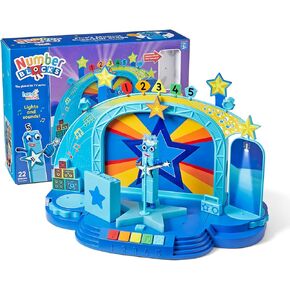 hand2mind Numberblock Five’s Musical Superstar Stage, Play Figure Playsets, Toddler Music Toys, Number Toys, Counting Toys, Math Toys for Kids 3-5, Preschool Learning Toys, Birthday Gifts for Kids