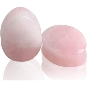 Teardrop Rose Quartz Ear Gauges Plugs Tunnels Expanders Stretcher Natural Stone Double Flared Earrings Piercing Body Jewelry (00g(10mm))