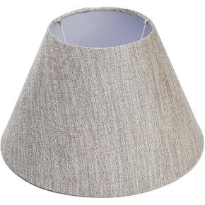 غطاء مصباح، غطاء مصباح أرضي من القماش لنمط E27 Base UNO مع محول لنسيج قاعدة E14 مصنوع يدويًا (ذهبي القهوة) in Kuwait