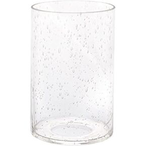 A00001 Cylinder with Bottom Clear Bubble Glass Lamp Shade