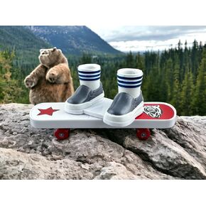 Spin Board Skateboard Toy for Kids, Spinner Toy with Wheels, Rubber Boots, Stress Relief