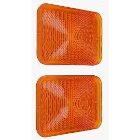 Replacement Amber Lens RE70020 Warning Lamp Lens Fits John Deere Tractors 210K 210LE 1023E 1026R 1600 2210 2320 3120 4100 4200 4500 4600 4700 5200 5400 5500 (Set of 2)