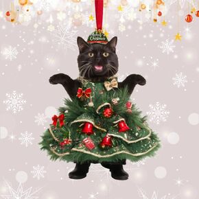 Christmas Tree Ornament - 3.15'' Diameter | Wood Christmas Tree Snack Cake Hanging Ornament for Christmas Tree Decorations (1 Pack)