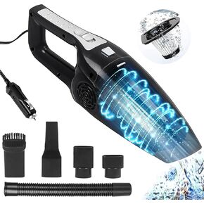 Car Vacuum Cleaner - Portable, High Power, Handheld Vacuums, 16 Ft Cord - 12v, Auto Accessories Kit for Interior Detailing, Black (Blare-BL-U5)