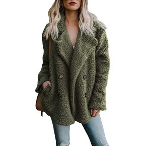 Dokotoo Womens 2024 Winter Fleece Teddy Bear Sherpa Jacket Coats with Pockets