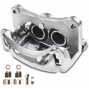 A-Premium Disc Brake Caliper Assembly with Bracket Compatible with Select Mitsubishi Models - Montero 2001-2006, V6 3.5L, V6 3.8L - Front Right Passenger Side