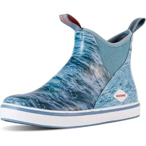 Showave Men's Deck Boots Waterproof Ankle Rain Boots High Performance Sports Sailing Booties Non-slip Rubber Boots Outdoors