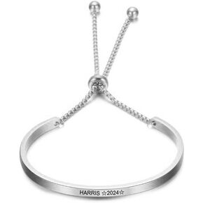 ZKXXJ Kamala Harris for President Bracelet,Adjust Womens Harris 2024 Cuff Bracelets President Vote Campaign Bangle Harris 2024 Bracelet for Presidential Election Supporters Democratic Jewelry