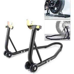 Xitomer 450lbs Universal Motorcycle Rear Stand Wheel Lift Stands, Spool-Style Lift Stand Universal Paddock Stand Powersports Stands Heavy Duty Paddock Stand