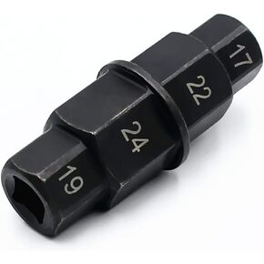 Hex Axle Tool for Motorcycle Front Axle Wheel, Hex Allen Axle Spindle Tool Socket Adapter Tool 17mm 19mm 22mm 24mm