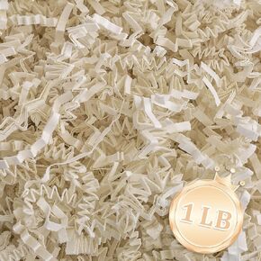 Zankubom 1 LB Light Gray Crinkle Cut Paper Shred Filler Great for Gift Wrapping, Light Gray Basket Fillers, Birthday, Gift Wrapping, Anniversary, Halloween Christmas Party Decor Filling Supplies