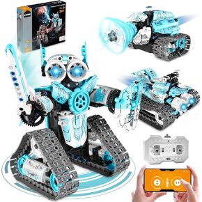 STEM Robot Building Kit for Boys 6-12, APP & Remote Control RC Toy for Kids Science LearningDIY Educational Gift Set for Age 6 7 8 9 10 11 12+ Boys & Girls