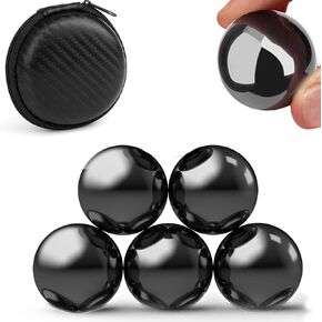 Stress Relief Toy for Adults Magnets Hematite Magnetic Rattlesnake Egg, Magnetic Fidget Toys Set Magnet Rings Ferrite Putty Fidget Toy for Adults Jumbo Size 1.26 Inch, Holiday Stocking Stuffer