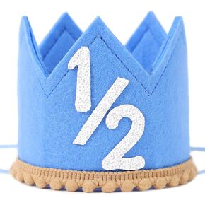 Half Birthday Crown - Crown Hat for Baby Girls/Boys