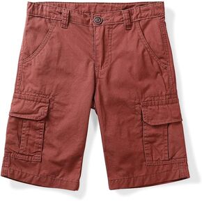 OCHENTA Boys Cargo Shorts Little Big Kids Boy Shorts with Pockets for Hiking Camping Army Travel Red Tag 150-9-10 Years