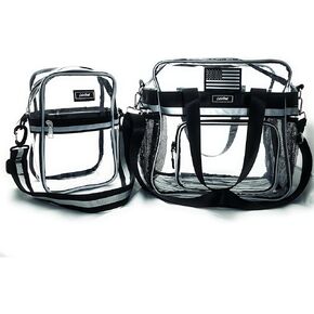 Amazonian 1.0 and Amazonian 2.0 Clear Crossbody Messenger Bags Bundle