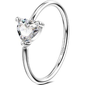 Jewseen 925 Sterling Silver Nose Rings Hoops 20g Hoop Nose Rings Heart Cartilage Hoop Helix Earrings Nose Piercings Jewelry for Women
