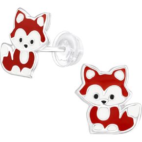 925 Sterling Silver Children's Woodland Stud Earrings