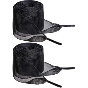 Marrywindix 2 Pairs 47" Flat Snow Yarn Shoelaces Fashion Wide Shoe Laces for Sneakers Skate Shoes Boots Sport Shoes