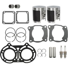 labwork Top End Gaskets Kit Stock Standard Bore Pistons Bearings Replacement for Yamaha Banshee 350 YFZ350 1987-2006