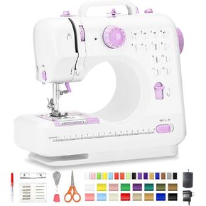 Sewing Machine for Beginners, Mini Sewing Machine with 12 Built-in Stitches, Kids Sewing Machine with Foot Pedal, High-Low Speeds, Portable Sewing Machines and Sewing Enthusiasts (505)