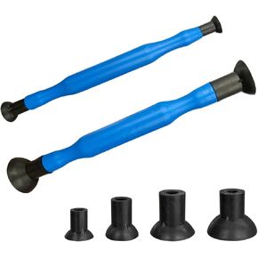 2PCS 8.81'' Car Valve Lapper Set, Valve Hand Grinding Lapping Stick Tool, Double Ended Valve Grinding Stick with 4 Suction Plates for Auto Mechanics (Yellow)
