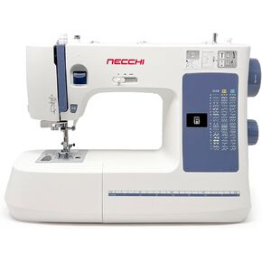 NECCHI NC-59QD Electronic Sewing Machine, Italian Designed, Modern, Adjustable Speed Control, Auto Play, Needle Up/Down Foot Control, 59 Built In Stitches, Full Metal Frame.