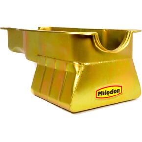 Milodon 30926 Steel, Gold Zinc Plated Street and Strip Oil Pan for Ford 351W