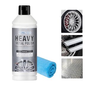 Metal Polish & Chrome Polish & Aluminum Polish & Stainless Steel Polish, Multi Purpose Polish, Cleaner, Restorer and Protectant Compound for Metal Chrome Aluminum and Stainless Steel (16oz)