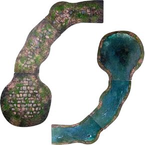 Monster Fight Club - Monster Scenery: Rivers and Roads Neoprene Playmat Pieces