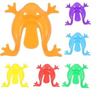 TOYANDONA 24Pcs Jumping Frog Toy Plastic Jumping Leap Frog for Kids Children Toddlers Party Favors, Goody Bag Fillers, Random