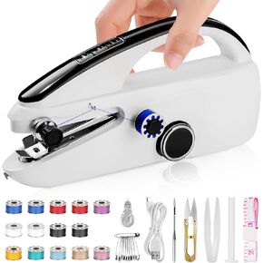 Handheld Sewing Machine, Mini Sewing machine, Electric Portable DIY Home Handheld Sewing Machine for Beginners, Easy to Use and Fast Stitch Suitable for Clothes, Fabrics