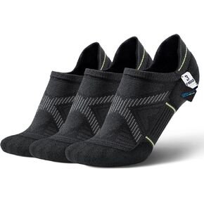 BRISIRA Bamboo Viscose Compression No Show Socks Men Athletic Running Extra Cushion Moisture Wicking No Blister Sport Low Cut