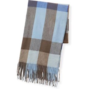 CALVIN & OLIVIA Women's Fall Winter Scarf Thick Classic Plaid Scarf Wrap Warmth Soft Oversized Cashmere Feel Scarves