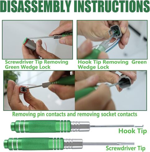 Upgraded 10pcs Pin Extractor Tools Pin Terminal Removal Tool Kit- Car Depinning Tool Kit Electrical Wire Connector Pin Release Tools Terminal Ejector kit for Automotive Household Devices in Kuwait