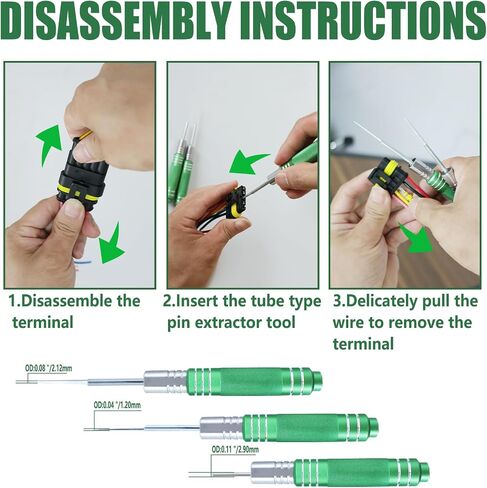 Upgraded 10pcs Pin Extractor Tools Pin Terminal Removal Tool Kit- Car Depinning Tool Kit Electrical Wire Connector Pin Release Tools Terminal Ejector kit for Automotive Household Devices in Kuwait