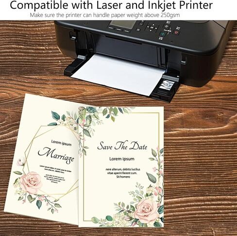 100 Sheets White Cardstock 8.5 x 11, 80lb Heavy Card Stock Paper, Thick Cardstock Printer Paper for Invitations, Certificate, Menus, Wedding, DIY Cards in Saudi Arabia