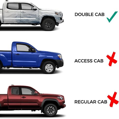 ECOTRIC Running Boards Compatible with 2005-2023 Toyota Tacoma Double Cab with 4 Full Size Nerf Bars Door Dropped Side Steps Hoop (Matte Black) in Saudi Arabia