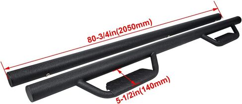 ECOTRIC Running Boards Compatible with 2005-2023 Toyota Tacoma Double Cab with 4 Full Size Nerf Bars Door Dropped Side Steps Hoop (Matte Black) in Saudi Arabia
