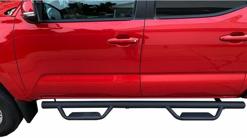 ECOTRIC Running Boards Compatible with 2005-2023 Toyota Tacoma Double Cab with 4 Full Size Nerf Bars Door Dropped Side Steps Hoop (Matte Black) in Saudi Arabia
