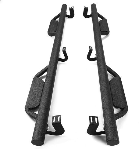 ECOTRIC Running Boards Compatible with 2005-2023 Toyota Tacoma Double Cab with 4 Full Size Nerf Bars Door Dropped Side Steps Hoop (Matte Black) in Saudi Arabia