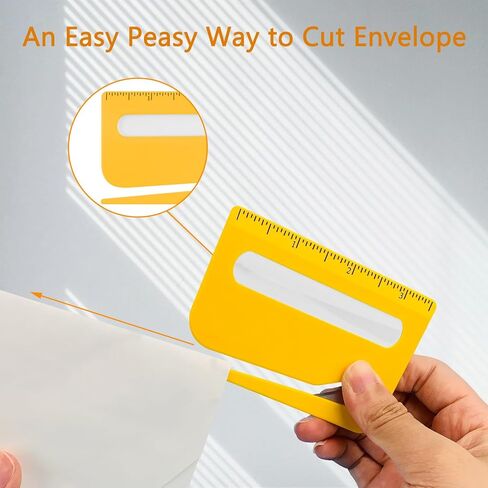 4 فتاحات رسائل من ZUFECY، قاطعة صندوق سكاكين بشفرة، قطاعة أظرف مناسبة للأظرف، الطرود، قطع الورق، فتاحة بريد آمنة، قطاعة الأظرف in Kuwait