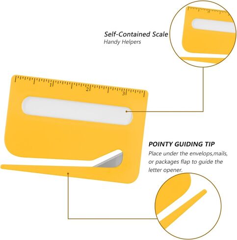 4 فتاحات رسائل من ZUFECY، قاطعة صندوق سكاكين بشفرة، قطاعة أظرف مناسبة للأظرف، الطرود، قطع الورق، فتاحة بريد آمنة، قطاعة الأظرف in Kuwait