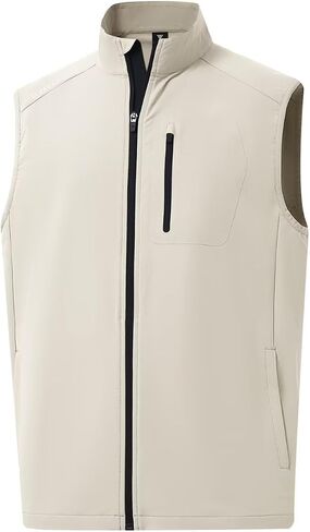 M MAELREG Mens Vests Outerwear Windproof Lightweight Softshell Vests Zip Pockets Sports Sleeveless Jacket Golf Vests for Men in Saudi Arabia
