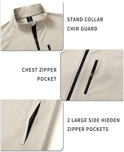 M MAELREG Mens Vests Outerwear Windproof Lightweight Softshell Vests Zip Pockets Sports Sleeveless Jacket Golf Vests for Men in Saudi Arabia