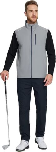 M MAELREG Mens Vests Outerwear Windproof Lightweight Softshell Vests Zip Pockets Sports Sleeveless Jacket Golf Vests for Men in Saudi Arabia