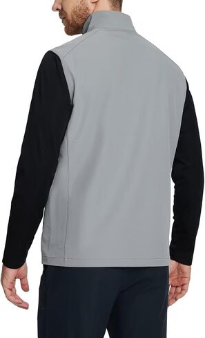 M MAELREG Mens Vests Outerwear Windproof Lightweight Softshell Vests Zip Pockets Sports Sleeveless Jacket Golf Vests for Men in Saudi Arabia