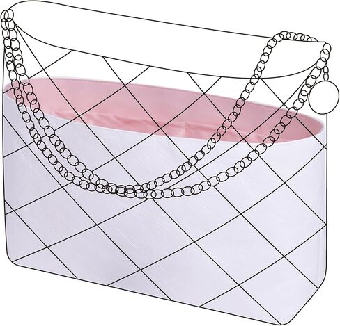 DGAZ Lightweight Purse Organizer Insert for Chanel 22 Bag,Silk and Dupontpaper handbag inner for Luxury Bags(Craie,S) in Kuwait