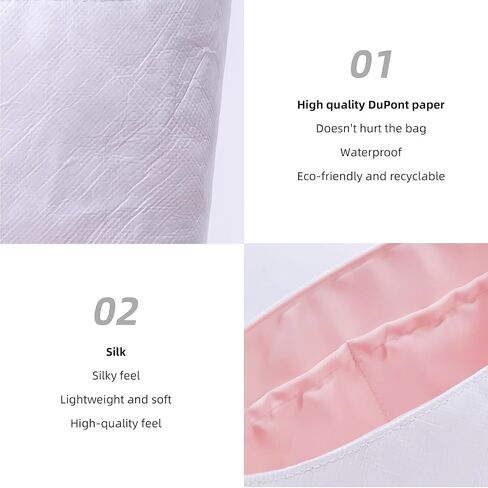 DGAZ Lightweight Purse Organizer Insert for Chanel 22 Bag,Silk and Dupontpaper handbag inner for Luxury Bags(Craie,S) in Kuwait