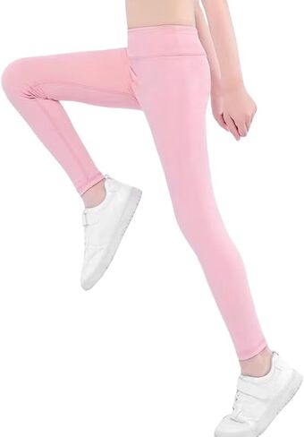 Girls Athletic Leggings High Waist Yoga Pants Dance Running Sports Tights in Kuwait